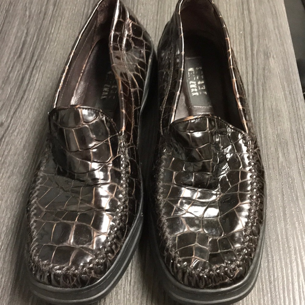 Stuart Weitzman-Brown patent leather